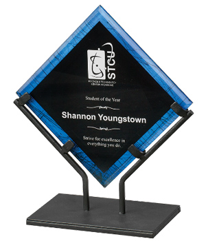 Blue Galaxy Acrylic Plaque Stand